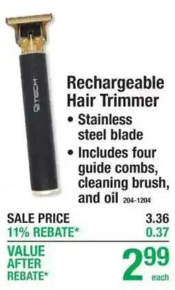 Menards Gtech rechargeable hair trimmer offer