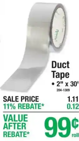 Menards Duct Tape offer