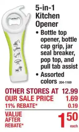 Menards 5-in-1 kitchen opener offer