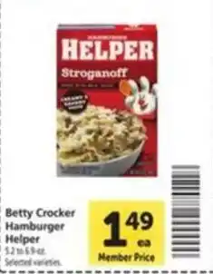 Vons Betty Crocker Hamburger Helper offer