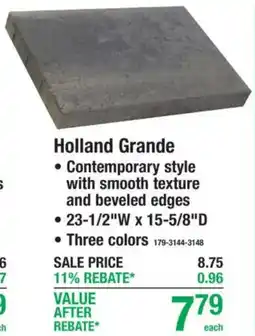 Menards Holland Grande offer