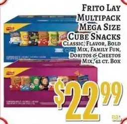 Trade Fair Supermarket Frito Lay multipack mega size cube snacks offer