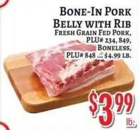 Trade Fair Supermarket Bone-In Pork Belly With Rib offer