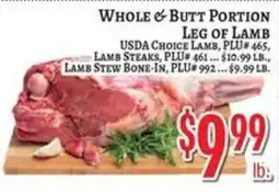 Trade Fair Supermarket Whole & Butt Portion Leg of Lamb offer