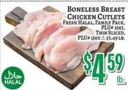 Trade Fair Supermarket Boneless Breast Chicken Cutlets offer