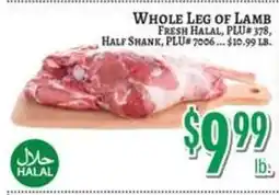 Trade Fair Supermarket Whole Leg of Lamb offer