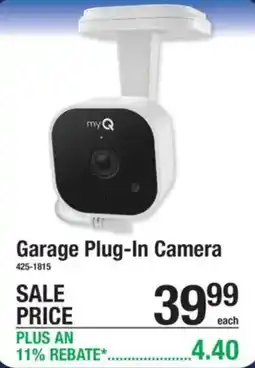 Menards Myq garage plug-in camera offer