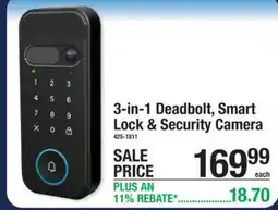 Menards 3-in-1 Deadbolt, Smart Lock & Security Camera offer