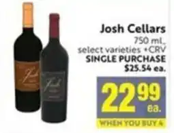 Lucky Supermarkets Josh Cellars offer