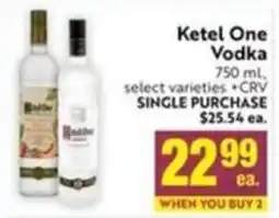 Lucky Supermarkets Ketel One Vodka offer