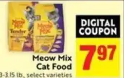 Lucky Supermarkets Meow Mix Cat Food offer