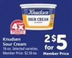 Vons Knudsen Sour Cream offer