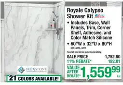 Menards Royale Calypso Shower Kit offer