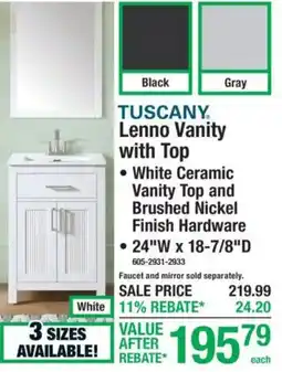 Menards Tuscany Lenno Vanity with Top offer