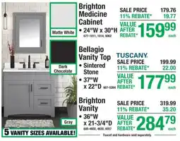 Menards Brighton Medicine Cabinet offer