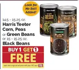 Harris Teeter Harris Teeter Corn, Peas or Green Beans or Black Beans offer