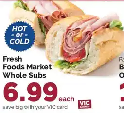 Harris Teeter Fresh Foods Market Whole Subs offer