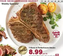 Harris Teeter Harris Teeter Rancher T-Bone or Porterhouse Steaks offer