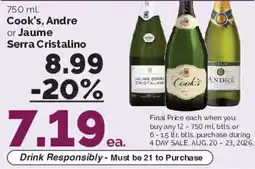 Harris Teeter Cook's, Andre or Jaume Serra Cristalino offer