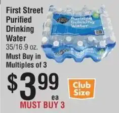 Smart & Final First Street Purified Drinking Water offer