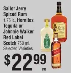 Smart & Final Sailor Jerry Spiced Rum, Tequila or Johnnie Walker Red Label Scotch offer