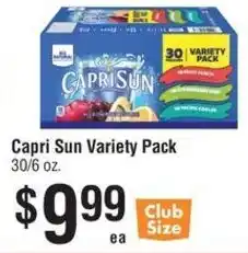 Smart & Final Capri Sun Variety Pack offer