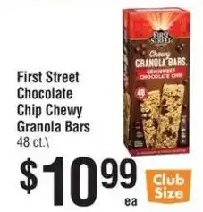Smart & Final First Street Chocolate Chip Chewy Granola Bars offer