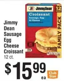 Smart & Final Jimmy Dean sausage egg cheese croissant offer