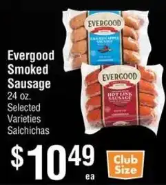 Smart & Final Evergood Smoked Sausage offer