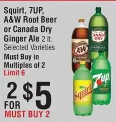 Smart & Final Squirt, 7up, A&W Root Beer or Canada Dry Ginger Ale offer