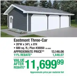Menards Eastmont Three-Car offer