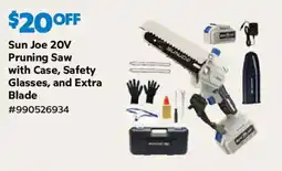 Sam's Club Sun Joe 20V Pruning Saw with Case, Safety Glasses, and Extra Blade offer
