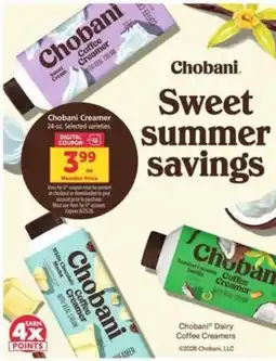Vons Chobani Dairy Creamers offer