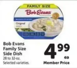 Vons Bob Evans Family Size Side Dish offer