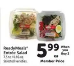 Vons ReadyMeals Entree Salad offer