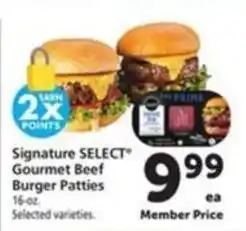 Vons Signature Select Gourmet Beef Burger Patties offer