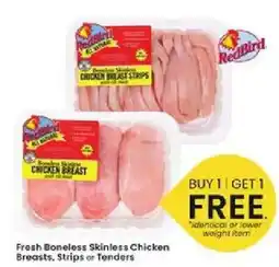 Albertsons Redbird Fresh Boneless Skinless Chicken Breasts, Strips or Tenders offer