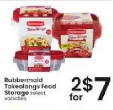 Albertsons Rubbermaid Takealongs Food Storage select varieties offer