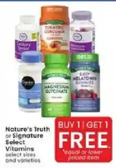 Albertsons Nature's Truth Vitamins offer