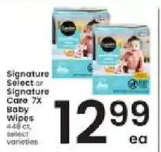 Albertsons Signature Select or Signature Care 7X Baby Wipes offer