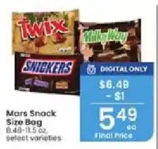 Albertsons Mars Snack Size Bag offer