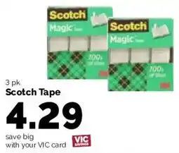 Harris Teeter Scotch Tape offer