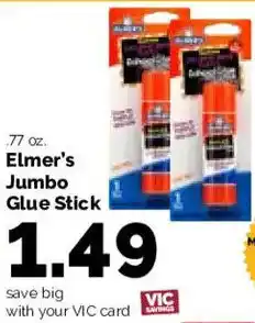 Harris Teeter Elmer's Jumbo Glue Stick offer