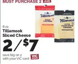 Harris Teeter Tillamook sliced cheese offer