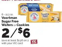Harris Teeter Voortman Sugar Free Wafers or Cookies offer