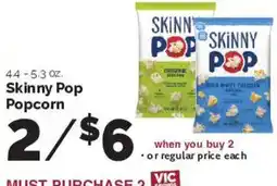 Harris Teeter Skinny Pop Popcorn offer