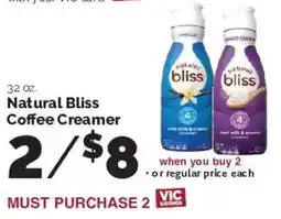 Harris Teeter Natural Bliss Coffee Creamer offer