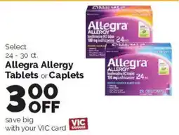 Harris Teeter Allegra Allergy Tablets or Caplets offer