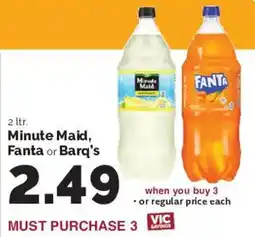 Harris Teeter Minute Maid, Fanta or Barq's offer
