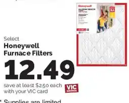 Harris Teeter Honeywell furnace filters offer